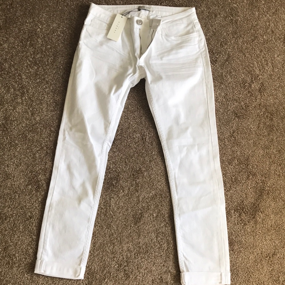 Sandro Paris white denim jeans
